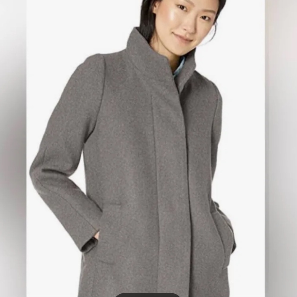 J. Crew Mercantile Gray wool blend city coat 2P NWT winter fall contemporary